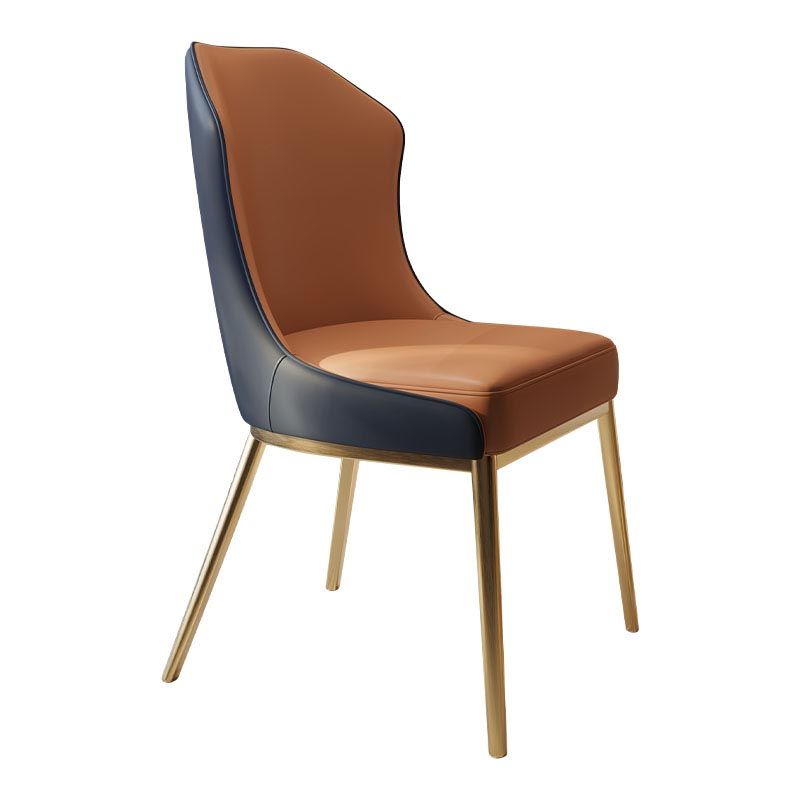 Nordic Glam Style Chair Dining Armless Chairs with Metal Legs for Kitchen Clearhalo 'Dining Chairs' 'Dining Tables & Seating' 'dining_chair' 'furn' 'furn_dining_chair' 'Furniture' 'Kitchen & Dining Furniture' 1200x1200_609eeec3-55b0-4870-8272-3cf655d607e0