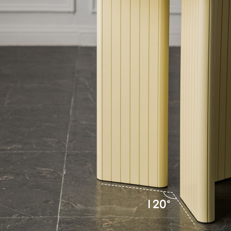 Rectangle Dining Table Engineer Wood Table in Yellow and White Clearhalo 'Dining Tables & Seating' 'Dining Tables' 'dining_table' 'furn' 'furn_dining_table' 'Furniture' 'Kitchen & Dining Furniture' 1200x1200_609ef783-e38c-47b3-bc1a-a50c569ab23e