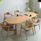 Simple Style Oval Wood Table Sled Solid Wood Base Home Table Clearhalo 'Dining Tables & Seating' 'Dining Tables' 'dining_table' 'furn' 'furn_dining_table' 'Furniture' 'Kitchen & Dining Furniture' 1200x1200_609f56de-b6f0-4102-8346-15ffad02fb0d