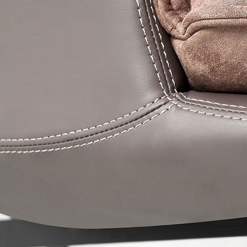 Moderne stijl stoffen armleuning gedempt tegen zwarte tankstoel