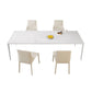 Modern Sintered Stone Standard Dining Set with Rectangle Table White Dining Set with 4 Legs Base Clearhalo 'Dining Room Sets' 'Dining Tables & Seating' 'dining_room_set' 'Furniture' 'furniture_dining_room_set' 'Kitchen & Dining Furniture' 'kitchen&dining_furn' 'kitchen' 1200x1200_60a331a0-4810-4500-a373-f25ec71d0ec4