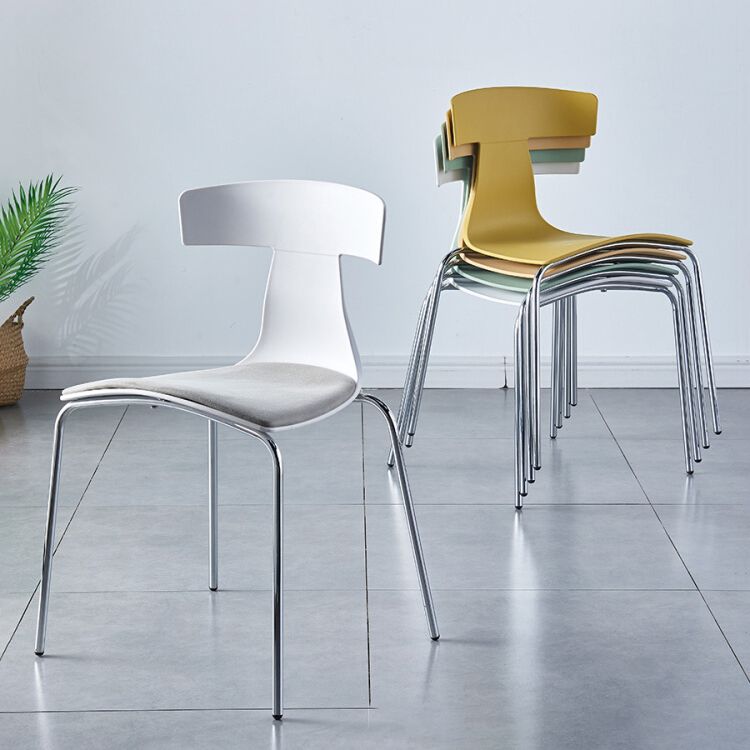 Stackable Dining Armless Chairs Indoor Dining Side Chairs with Metal Legs Clearhalo ' kitchen&dining_furn' 'Dining Chairs' 'Dining Tables & Seating' 'dining_chair' 'furn' 'furn_dining_chair' 'Furniture' 'furniture_dining_chair' 'Kitchen & Dining Furniture' 'kitchen' 1200x1200_60a52f93-ecb2-4eab-b753-b24d429b9689