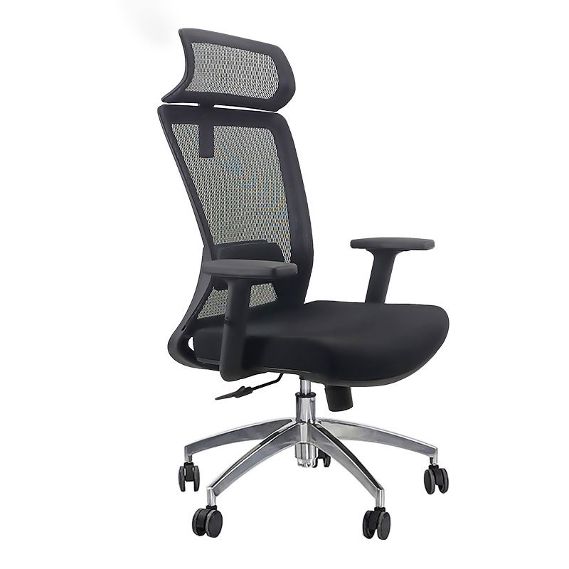 Modern Desk Chair Mesh Computer Chair Adjustable Chair in Black Clearhalo 'furn' 'furn_office_chair' 'Furniture' 'Office Chairs' 'Office Furniture' 'office_chair' 1200x1200_60a65214-beac-4509-a80c-2aa6464bfec2