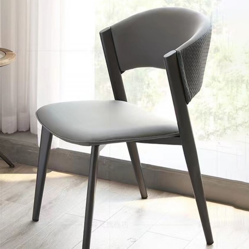 Modern Simple Side Chair Metal Frame Side Dining Chair for Living Room Clearhalo 'Dining Chairs' 'Dining Tables & Seating' 'dining_chair' 'furn' 'furn_dining_chair' 'Furniture' 'Kitchen & Dining Furniture' 1200x1200_60a7bab4-1f3b-478e-9238-519d15490bd1