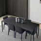 Modern 1/4/5/7 Pieces Furniture Sintered Stone Dining Set in Black