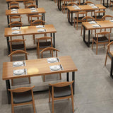 INDUSTRIAL 1/2/5 Piezas Juego de comedor Rectangle Pine Wood Mesa de comedor para café