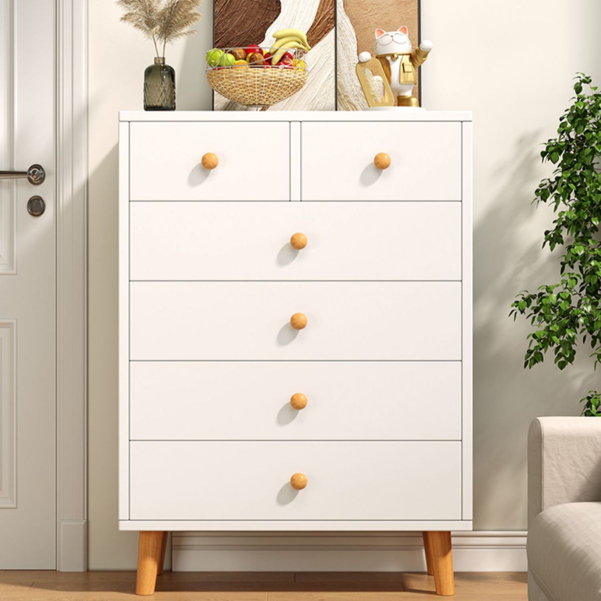 Standard Storage Cabinet Manufactured Wood Accent Chest with Drawer