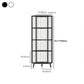 Curio Curio Curio Cabinet in metallo Porte in vetro armadio con gambe per soggiorno