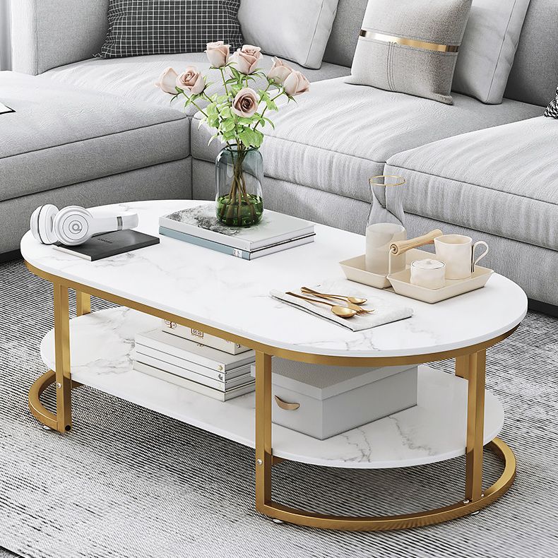 Oval Modern Coffee Table Wood Minimalist Coffee Table for Living Room Clearhalo 'Coffee & Accent Tables' 'Coffee Tables' 'coffee_tables' 'furn' 'furn_coffee_tables' 'Furniture' 'Living Room Furniture' 1200x1200_60aceeec-0704-478a-a55c-f5de785746d2