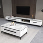 2 Drawers TV Console Modern Stone Media Console with Splayed Wooden Legs Clearhalo 'furn' 'furn_tv_stands_entertainment_centers' 'Furniture' 'Living Room Furniture' 'TV Stands & Entertainment Centers' 'TV Stands & Media Storage Furniture' 'tv_stands_entertainment_centers' 1200x1200_60ad9b99-4182-49a5-9562-8e2f87f2459e