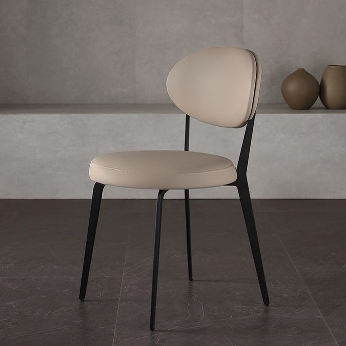 Faux Leather Dining Chairs Upholstered Dining Chairs in White Clearhalo 'Dining Chairs' 'Dining Tables & Seating' 'dining_chair' 'furn' 'furn_dining_chair' 'Furniture' 'Kitchen & Dining Furniture' 1200x1200_60addf70-937f-428a-bf99-f6a9c20da9e6