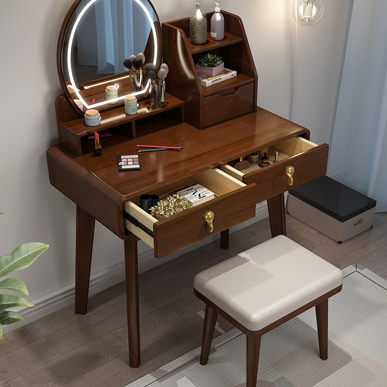 Vanity scandinavo Vanity Set Vanity con 3 cassetti e specchio