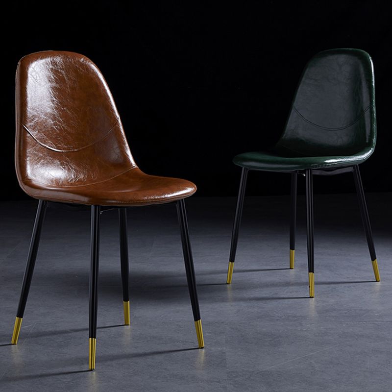 Nordic Style Dining Chairs Armless Side Chairs for Kitchen with Metal Legs Clearhalo ' kitchen&dining_furn' 'Dining Chairs' 'Dining Tables & Seating' 'dining_chair' 'furn' 'furn_dining_chair' 'Furniture' 'furniture_dining_chair' 'Kitchen & Dining Furniture' 'kitchen' 1200x1200_60aedeba-541c-424a-b6e3-378aef50d3d1