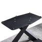 Juego de comedor moderno de piedra sinterizada de 1/3/4/5 piezas con mesa rectangular y sillas laterales
