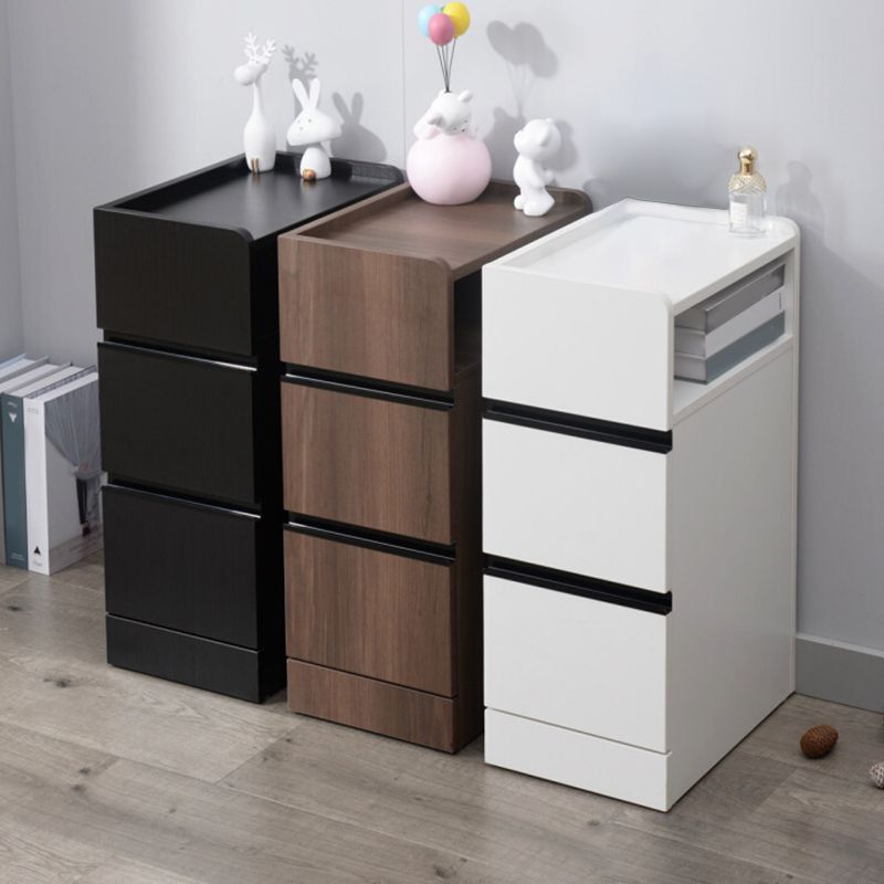 スカンジナビアのアクセントテーブルナイトスタンド25.5 "2つの引き出しがあります