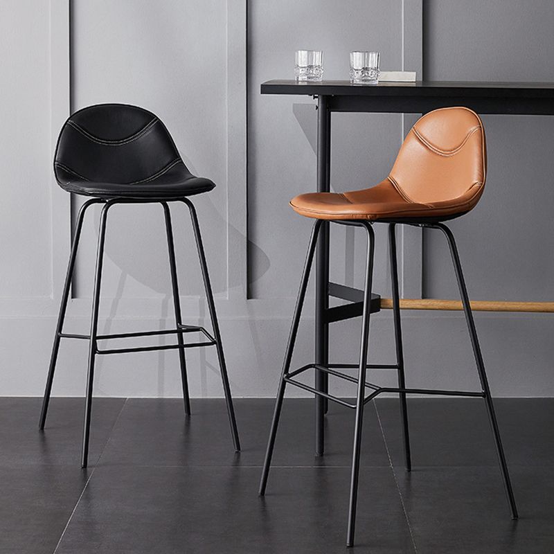 Modern Style Bar-stool Bucket Seat Counter Bar Stool with Metal Legs for Home Clearhalo 'Bar Furniture' 'Bar Stools' 'bar_stools' 'furn' 'furn_bar_stools' 'Furniture' 'Kitchen & Dining Furniture' 1200x1200_60b37d30-4baa-4512-b996-97e8cae1c149
