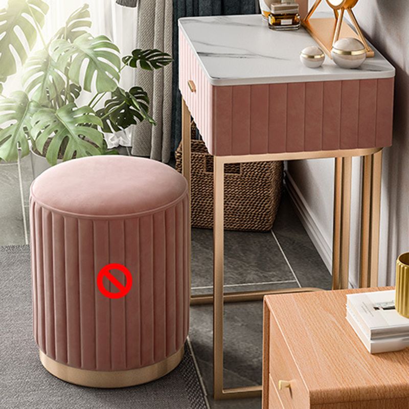 1 Drawer Dressing Table Luxurious Metal Frame Make-up Vanity Clearhalo 'Bedroom Furniture' 'furn' 'furn_makeup_vanities' 'Furniture' 'Makeup Vanities' 'makeup_vanities' 1200x1200_60b4d23c-5355-445f-bc53-24ba8953c618