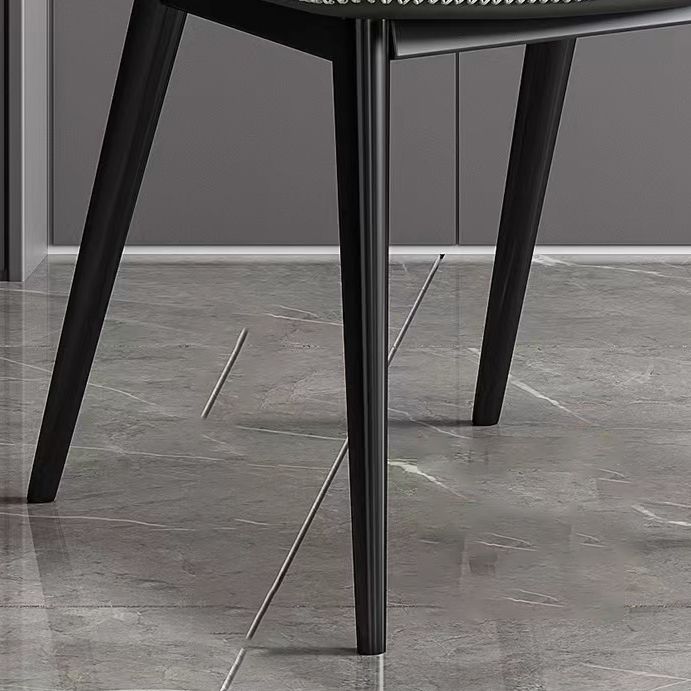 Dining Room Faux Leather Chair Kitchen Wingback Armless Chair