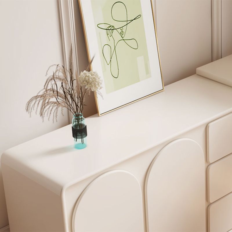 White Contemporary Wood Mirror Bedroom With Drawer Dressing Table
