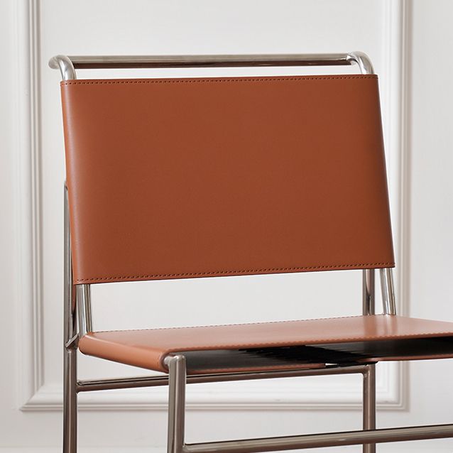 Modern Style Side Chair Faux Leather Open Back Dining Chair for Home Clearhalo 'Dining Chairs' 'Dining Tables & Seating' 'dining_chair' 'furn' 'furn_dining_chair' 'Furniture' 'Kitchen & Dining Furniture' 1200x1200_60b67a09-0c24-44ed-bb3a-5035610c0a66