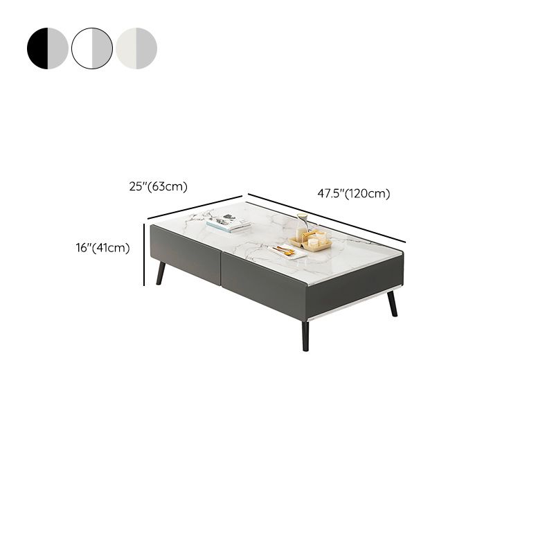 Stone Rectangle Contemporary Coffee Table 4 Legs Coffee Table Clearhalo 'Coffee & Accent Tables' 'Coffee Tables' 'coffee_tables' 'furn' 'furn_coffee_tables' 'Furniture' 'Living Room Furniture' 1200x1200_60b81bc2-4221-42fa-8fa2-05514fa5e9c5