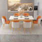 Glam Sintered Stone Dining Room Set Standard Height with Black Legs Dining Furniture for Home Use Clearhalo 'Dining Room Sets' 'Dining Tables & Seating' 'dining_room_set' 'furn' 'furn_dining_room_set' 'Furniture' 'furniture_dining_room_set' 'Kitchen & Dining Furniture' 'kitchen&dining_furn' 'kitchen' 1200x1200_60b90165-29e8-4ecf-980d-2e914d3bcef6