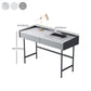 Scrivania rettangolare in pietra moderna 29,53 "scrivania alta con 2 cassetti