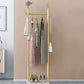 Hidoir de manteau à cadre en métal en métal contemporain avec rangement de panier
