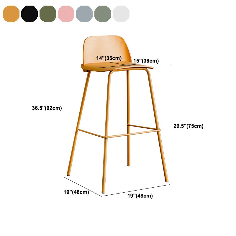 Low Back Counter Stools Modern Footrest Plastic Indoor Bar & Counter Stool Clearhalo 'Bar Furniture' 'Bar Stools' 'bar_stools' 'furn' 'furn_bar_stools' 'Furniture' 'Kitchen & Dining Furniture' 1200x1200_60ba4bb6-ab30-46a1-a282-742bf023efc9