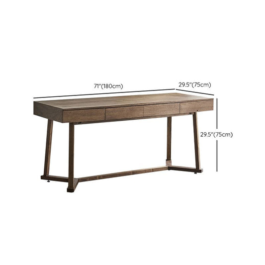 引き出し付きの現代的なライティングデスクソリッドウッドオフィスデスク