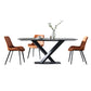 Modern Style Blak Slate Dining Table Rectangular Formal Dinette Set with Metal Base Clearhalo 'Dining Room Sets' 'Dining Tables & Seating' 'dining_room_set' 'furn' 'furn_dining_room_set' 'Furniture' 'furniture_dining_room_set' 'Kitchen & Dining Furniture' 'kitchen&dining_furn' 'kitchen' 1200x1200_60be266a-aa45-4a37-81b4-f66714edde61