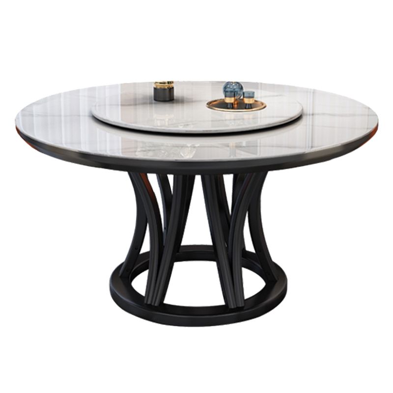 Simplicity Dining Table Ash Wood Single Pedestal Base Round Table for Home Clearhalo ' dining_table' 'Dining Tables & Seating' 'Dining Tables' 'furn' 'furn_dining_table' 'Furniture' 'furniture_dining_table' 'Kitchen & Dining Furniture' 'kitchen&dining_furn' 'kitchen' 'kitchen_dining_table' 1200x1200_60be2caa-1f5e-49a6-999d-b727583ed62a
