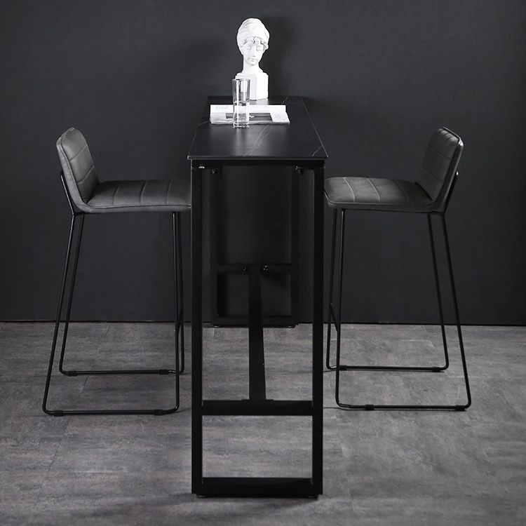 Industrial Rectangle Top Counter Table Stone Top 42-inch Height Table for Coffee Shop Clearhalo 'Bar Furniture' 'Bar Tables' 'bar_tables' 'furn' 'furn_bar_tables' 'Furniture' 'furniture_bar_tables' 'Kitchen & Dining Furniture' 1200x1200_60be50b8-d683-47c9-841e-c1b4d6065fe5