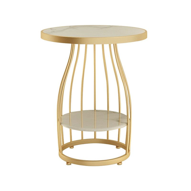 Contemporary Metal Frame End Table 24.8" Tall Slate Top Side Table Clearhalo 'Coffee & Accent Tables' 'End & Side Tables' 'end_side_tables' 'furn' 'furn_end_side_tables' 'Furniture' 'Living Room Furniture' 1200x1200_60bea6f2-9cd3-4ce0-add4-a8d81da5c9ff