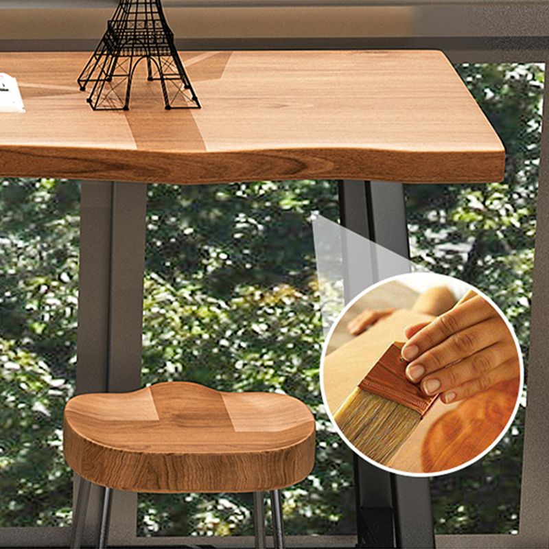 Trestle Base Solid Wood Rectangle Bar Table for Kitchen Dining Room Clearhalo 'Bar Furniture' 'Bar Tables' 'bar_tables' 'furn' 'furn_bar_tables' 'Furniture' 'Kitchen & Dining Furniture' 1200x1200_60bebdd9-7316-459d-bb53-4b0bee1ff2d8