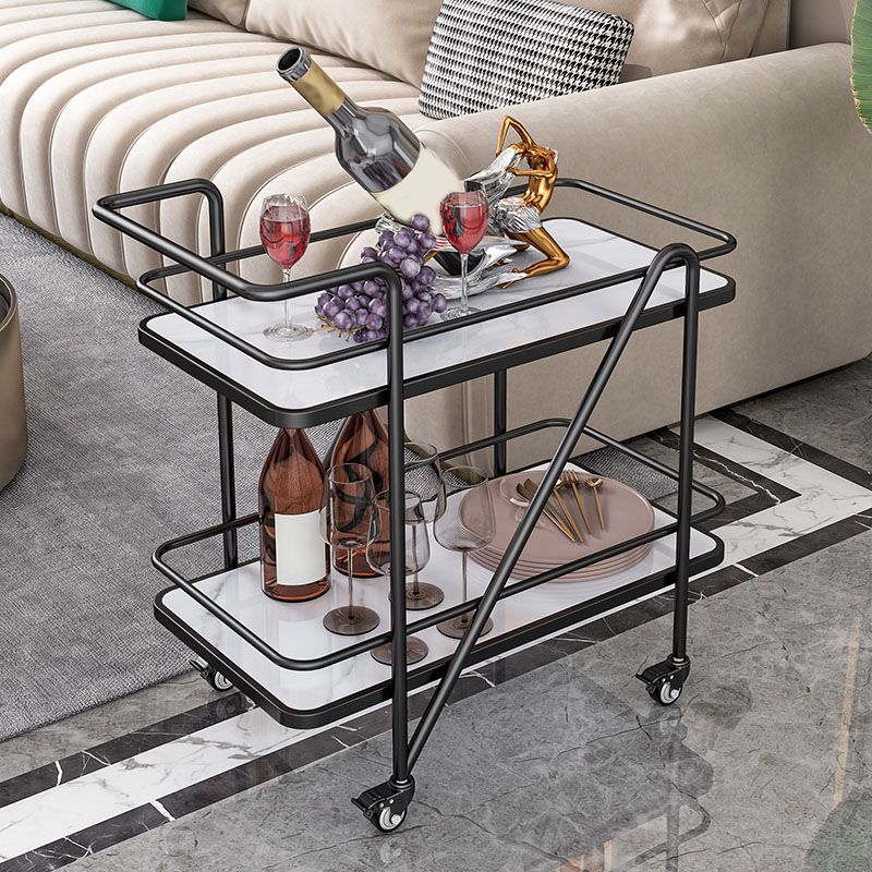 Contemporary Rolling Rectangular Prep Table Metal Prep Table for Home Use Clearhalo 'furn' 'furn_kitchen_islands_carts' 'Furniture' 'Kitchen & Dining Furniture' 'Kitchen Islands & Carts' 'kitchen_islands_carts' 1200x1200_60bed1d7-9077-4dd1-b13c-8fc0eb12abc5