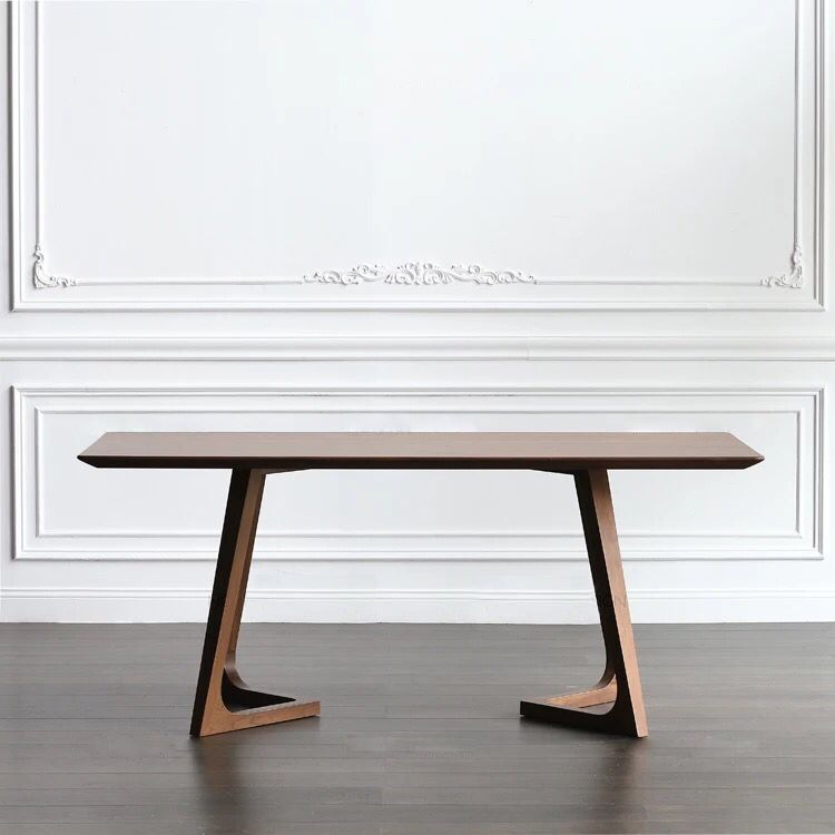 Rectangle Wood Dining Table Solid Wood Table Modern with Double Pedestal Base Clearhalo ' dining_table' 'Dining Tables & Seating' 'Dining Tables' 'furn' 'furn_dining_table' 'Furniture' 'furniture_dining_table' 'Kitchen & Dining Furniture' 'kitchen&dining_furn' 'kitchen' 'kitchen_dining_table' 1200x1200_60bf7d56-620b-43f4-be2b-663024a0de8f