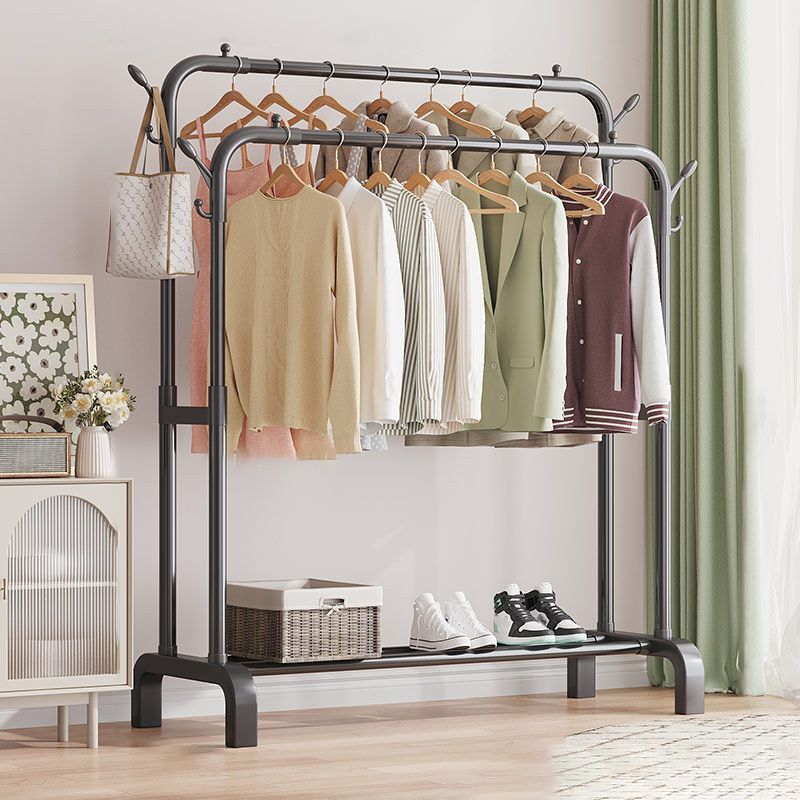Contemporary Metal Coat Rack Storage Shelving Coat Rack with Coat Hooks Clearhalo 'Entry & Mudroom Furniture' 'furn' 'furn_hall_tree_coat_racks' 'Furniture' 'Hall Trees & Coat Racks' 'hall_tree_coat_racks' 1200x1200_60bfa2ef-4285-4f33-8258-6943743d30ce