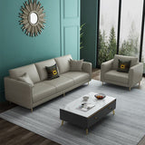 32.28" D x 72.83" W x 33.07" H Faux Leather Tuxedo Arm Sofa with Bolster Pillows Clearhalo 'furn' 'furn_sofas' 'Furniture' 'furniture_sofas' 'kitchen' 'kitchen_sofas' 'Living Room Furniture' 'Sofa' 'sofas' 1200x1200_60c053e8-3bf3-480c-9ee5-5ce6e593dd9b