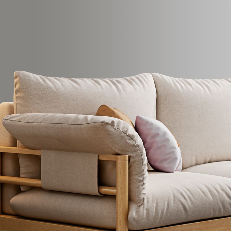 3シーター32.6 "Hアクリルウッドピロートップアームソファリビングルーム