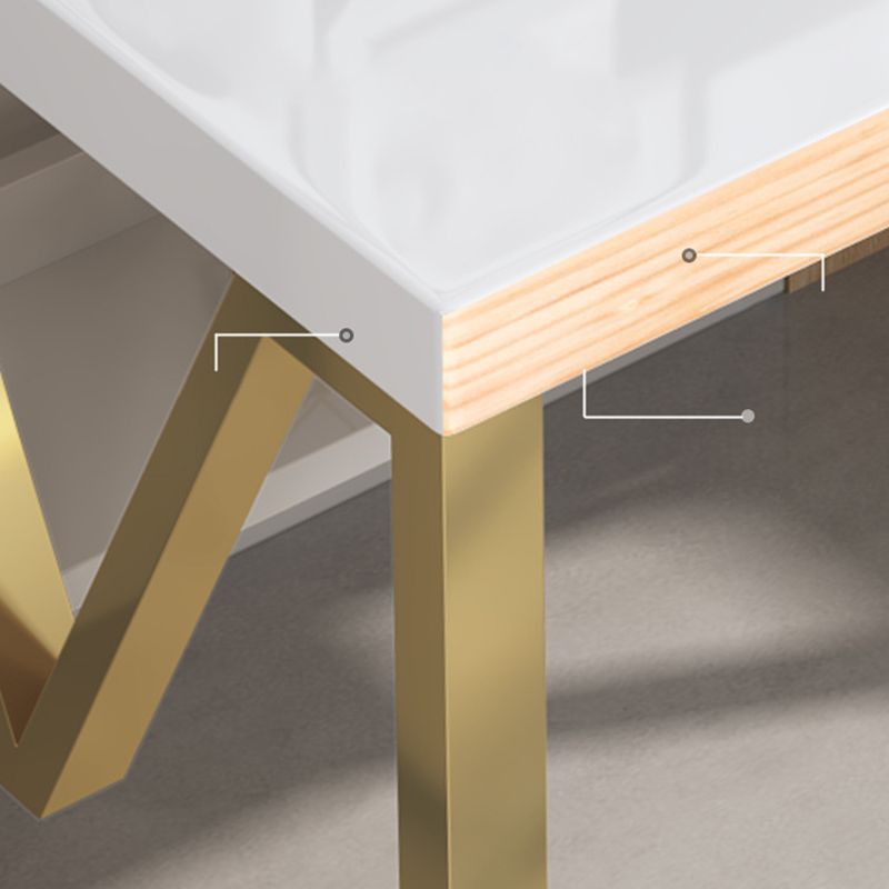 Massief hout rechthoekig schrijfbureau 1-plank 29.53 "Tall Office Desk