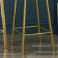 Contemporary Indoor Low Back Armless Bar Stools with Metal Legs