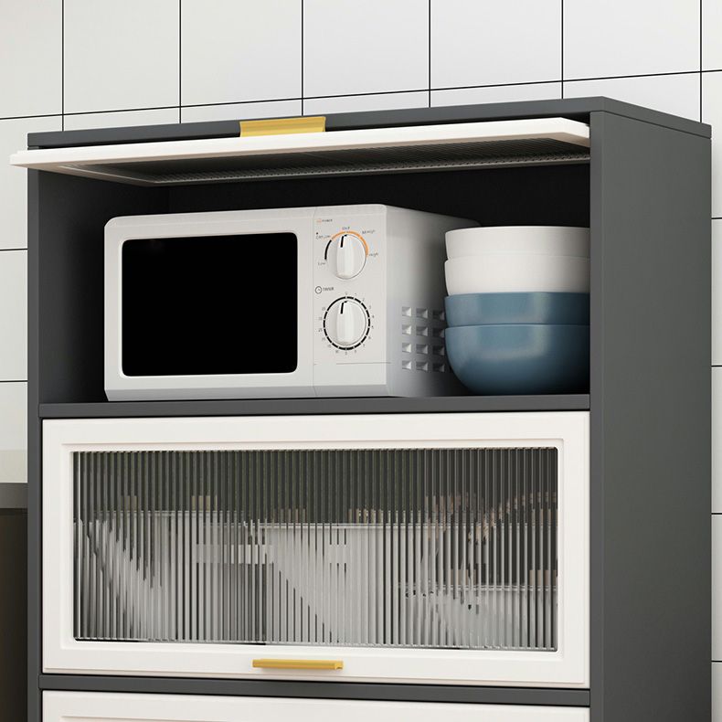 Contemporary Kitchen Dining Server Manufactured Wood Dining Server with Glass Doors Clearhalo 'buffet_sideboard' 'Buffets & Sideboards' 'Furniture' 'furniture_buffet_sideboard' 'Kitchen & Dining Furniture' 1200x1200_60c7673e-6d94-4523-a78e-1de34603e23b