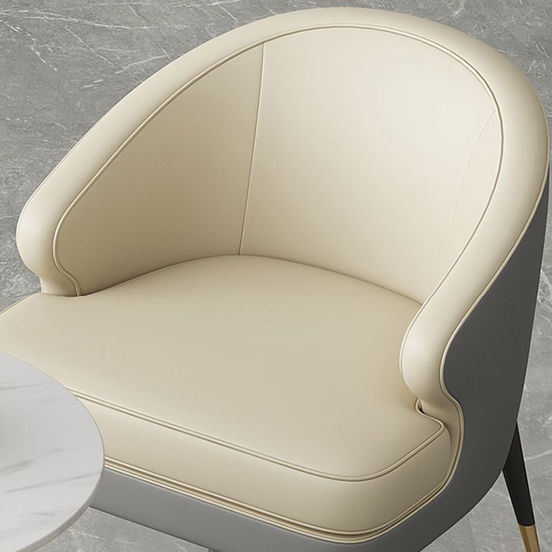 23.62" Wide Arm Chair Faux Leather Recessed Arms Accent Chair Clearhalo 'Accent Chairs' 'accent_chairs' 'Chairs & Seating' 'furn' 'furn_accent_chairs' 'Furniture' 'Living Room Furniture' 1200x1200_60c9a2c8-e177-46ee-87d9-73f978ab7c0b