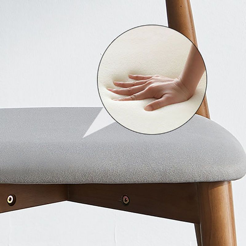 Armless Wooden Legs Dining Chairs Minimalist Design Open Back Dining Side Chair