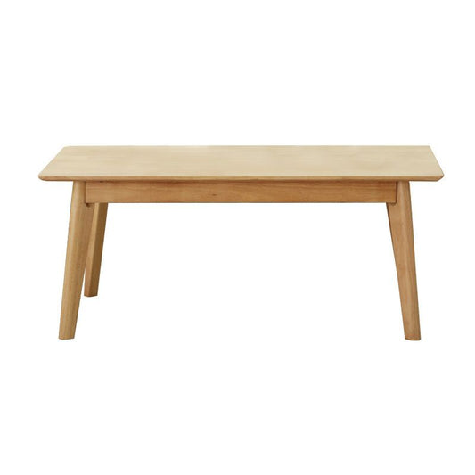 Solid Wood 4 Legs Coffee Table Nordic 17.7" High Cocktail Table