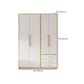 Contemporary Freestanding Wardrobe Engineered Wood White Wardrobe