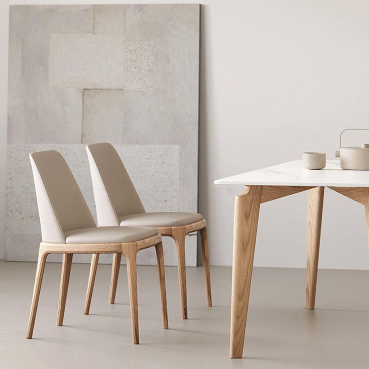 Ensemble de table de rectangle de style moderne 1/3/4