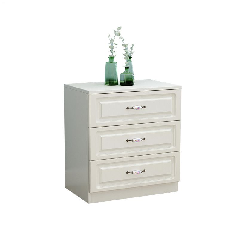 Modern White Accent Chest with Drawers 14.96" Wide Side Cabinet with Door