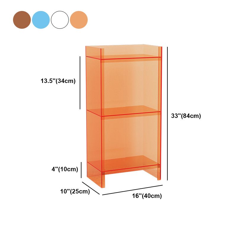 9.84"W Bookshelf Glam Style Closed Back Acrylic Bookcase for Office and Study Room Clearhalo 'Bookcases' 'furn' 'furn_bookcases' 'Furniture' 'furniture_bookcases' 'kitchen' 'kitchen_bookcases' 'Living Room Furniture' 'Office Furniture' 1200x1200_60cefcf7-d616-44b0-95fe-0fea353ac1ec